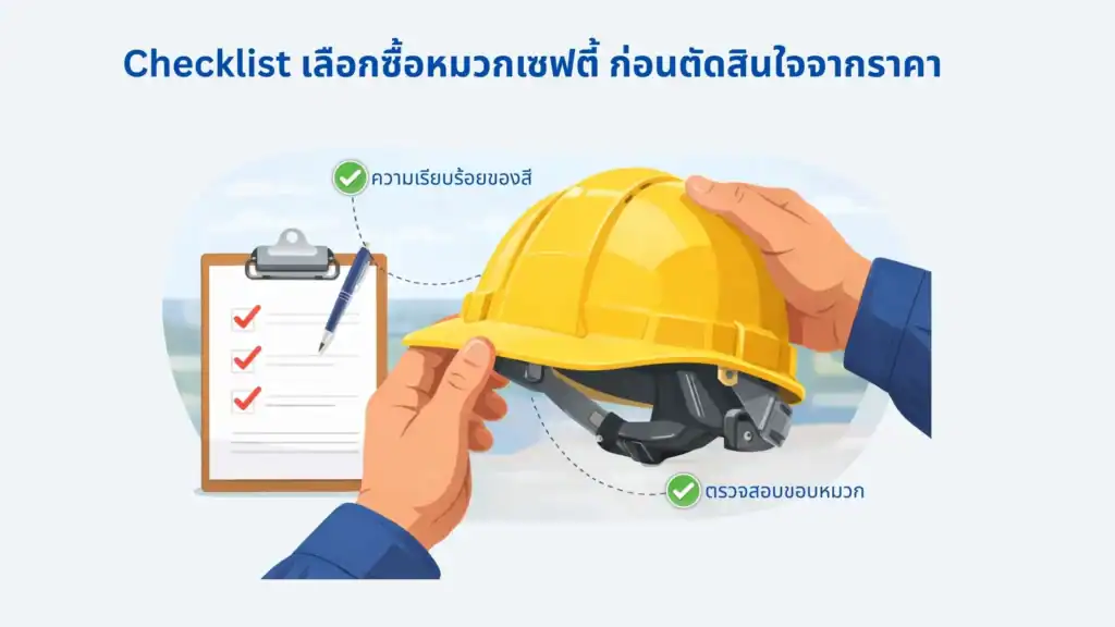 checklist เลือกซื้อหมวกเซฟตี้